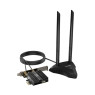 EDUP AX210 PCI E Network Card Trip Band 2.4Ghz/5G/6G 802.11ax WIFI 6E WiFi 6 AX210NGW BT 5.2 AX3000Mbps M.2 Wireless PCI WiFi Adapter - EP-9651GS PRO